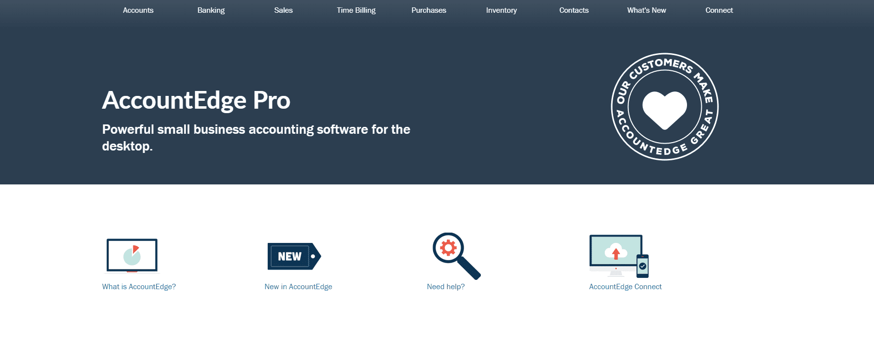 account edge pro landing page 