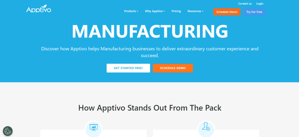 Apptivo manufacturing CRM