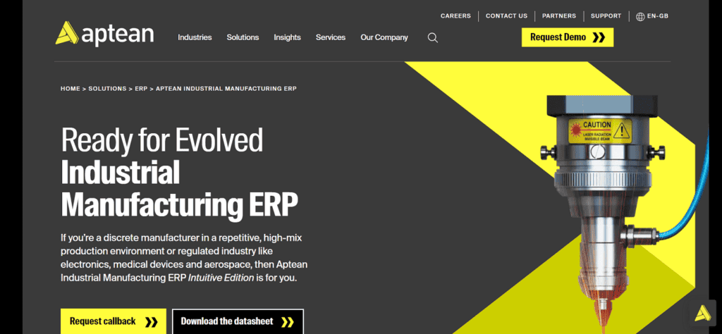 Aptean manufacturing CRM