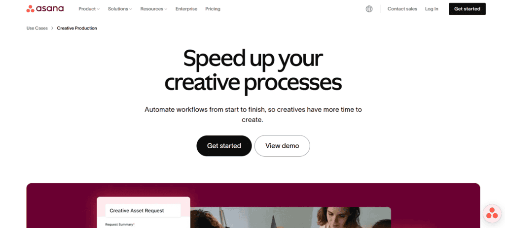 Asana creative agency project management software