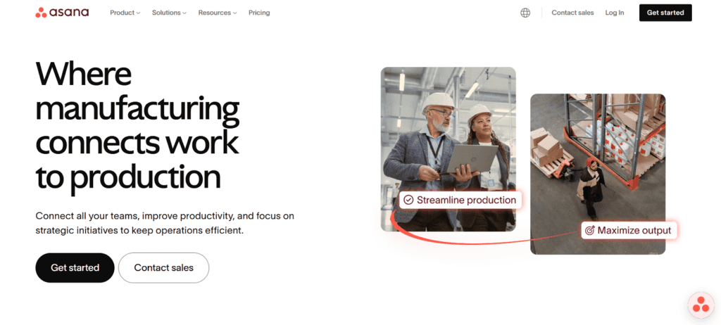 Asana manufacturing project management software