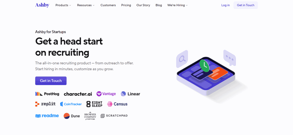 Ashby applicant tracking startups