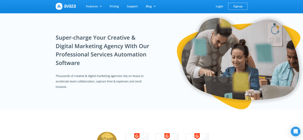 Avaza creative agency project management software