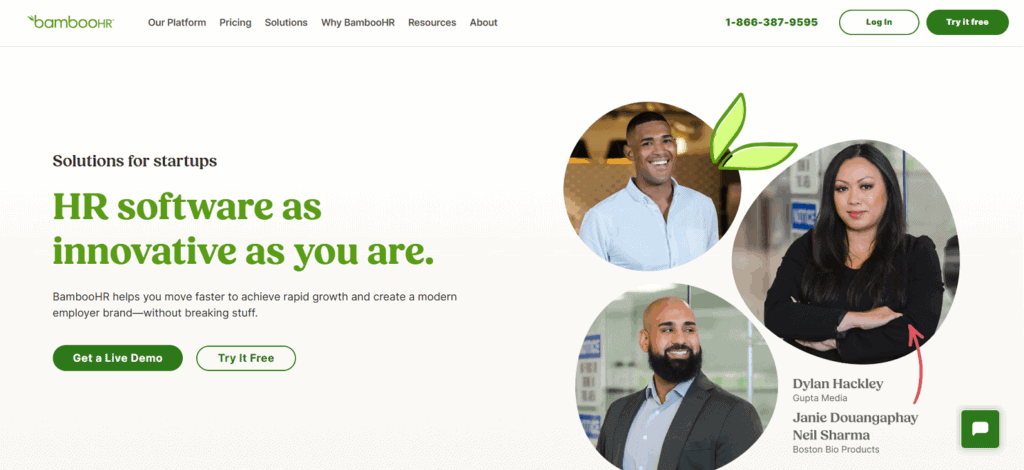 BambooHR applicant tracking startups