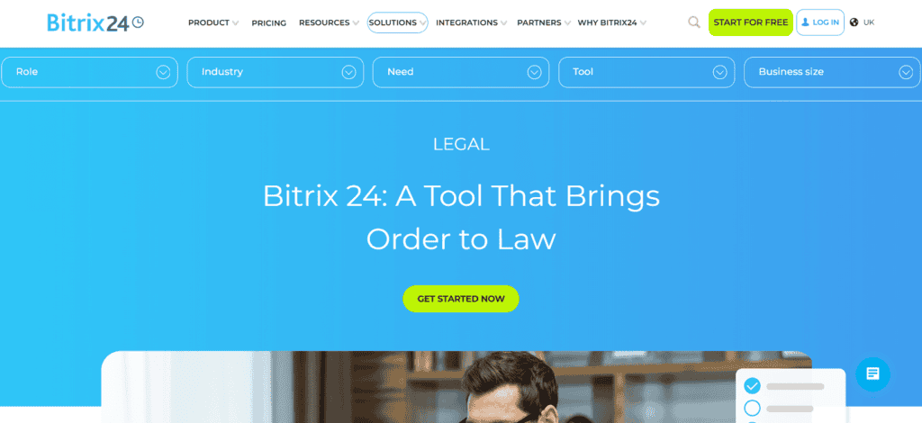 Bitrix24 legal project management software