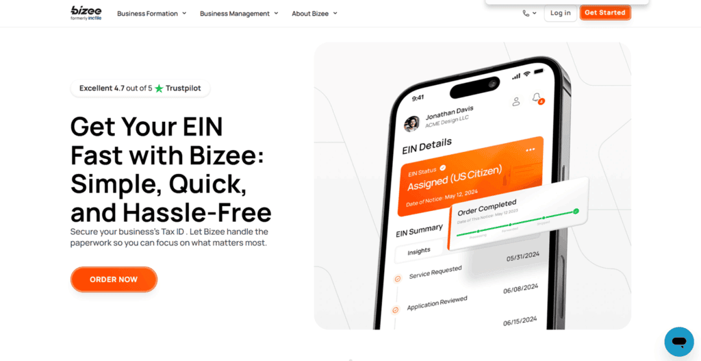 Bizee EIN
