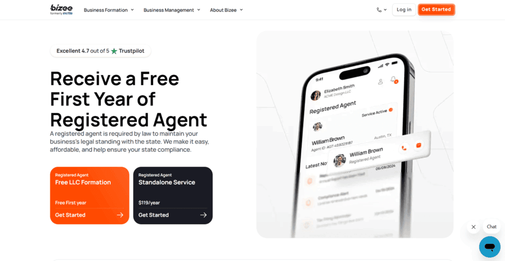 Bizee Registered Agent