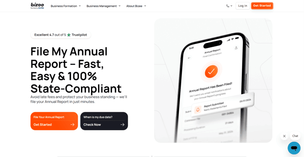 Bizee annual report