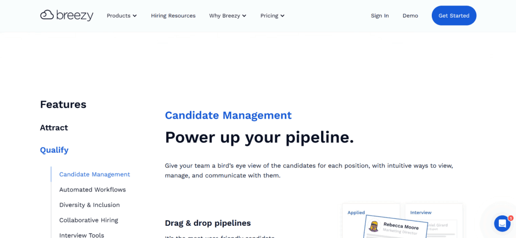Breezy HR applicant tracking