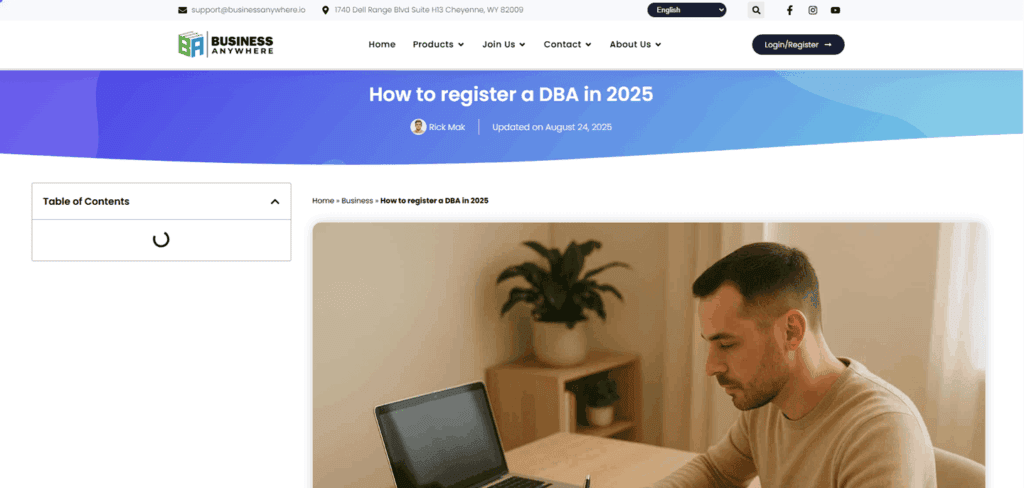 Business Anywhere File DBA