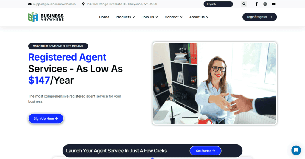 Business Anywhere Registered Agent