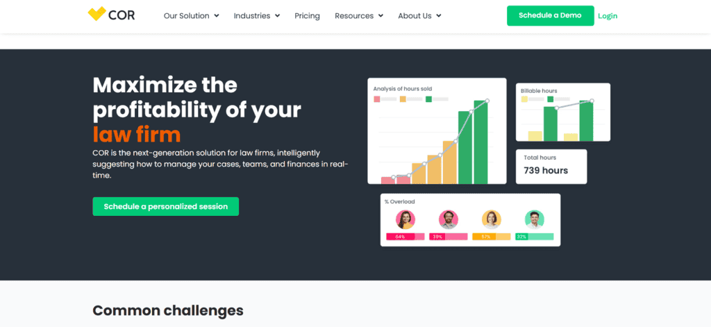 COR legal project management software