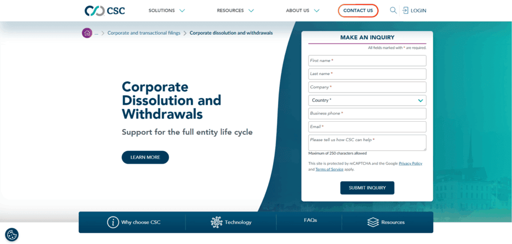 CSC Global dissolve LLC
