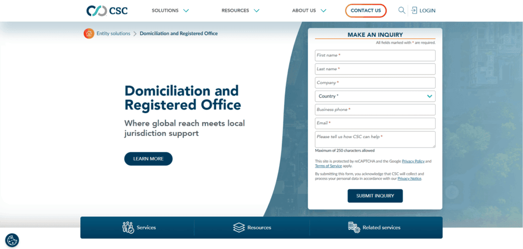 CSC Global mail forwarding