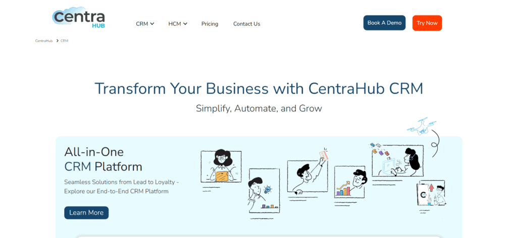 CentraHub customer service CRM