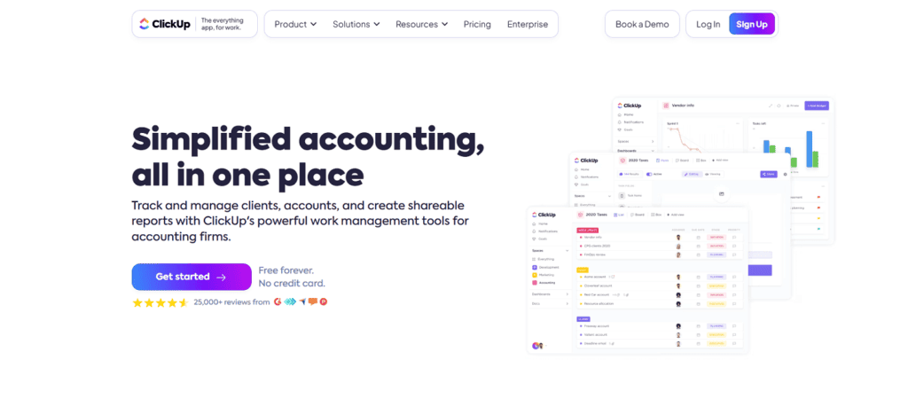 ClickUp accounting project management software
