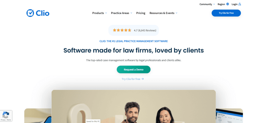 Clio legal project management software