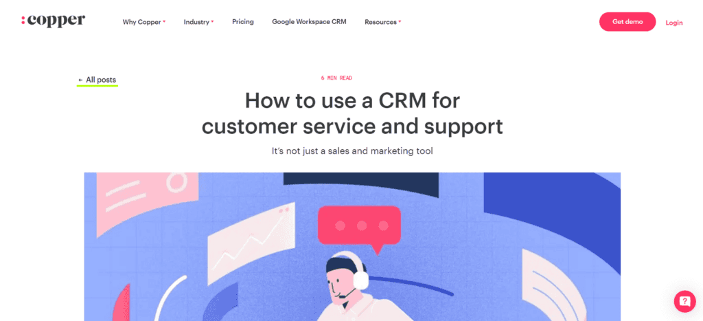 Copper customer service CRM
