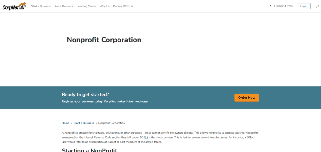CorpNet Non Profit