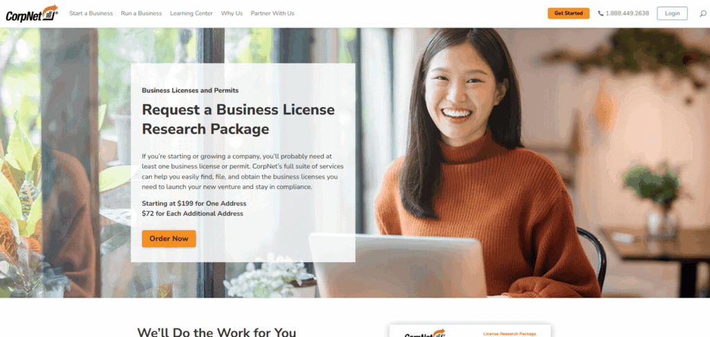 CorpNet business license