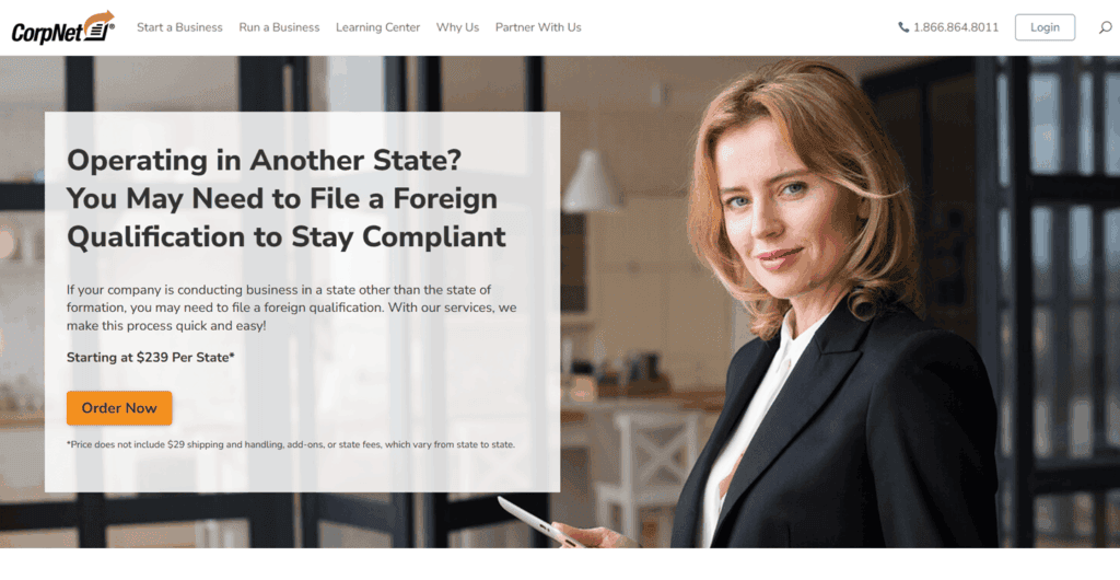 CorpNet foreign qualification