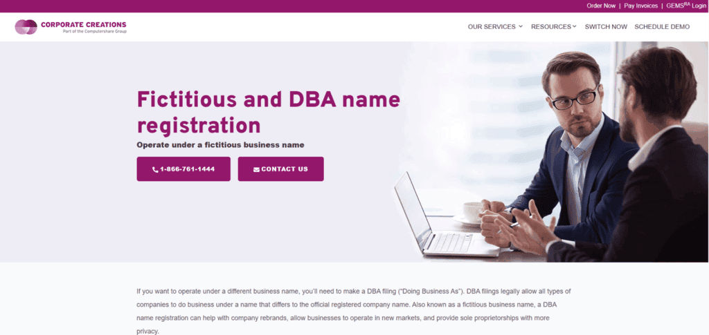 Corporate Creations File DBA