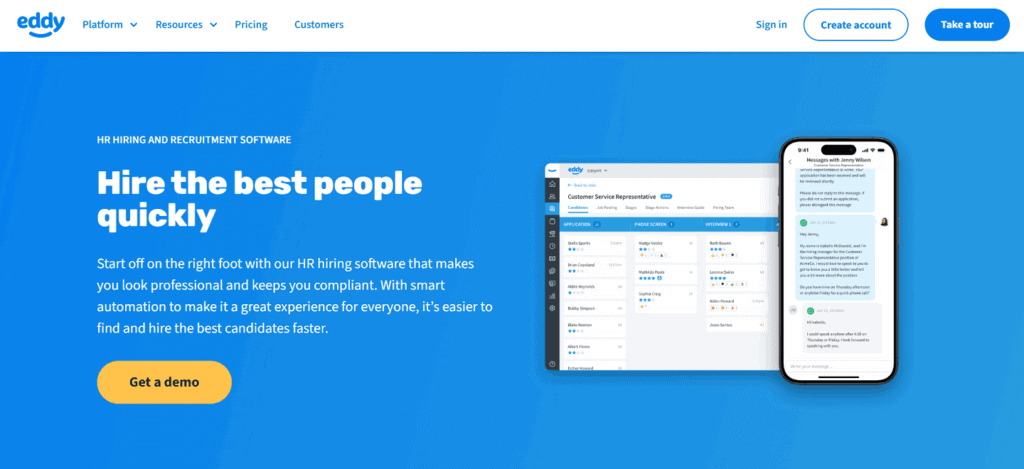 Eddy applicant tracking