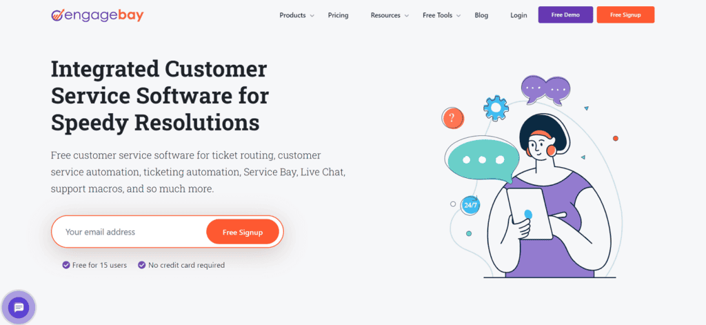 Engagebay customer service CRM