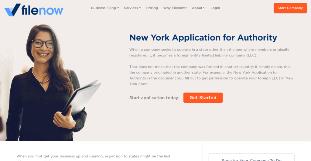 Filenow foreign qualification