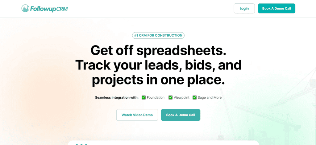 Followup CRM construction CRM