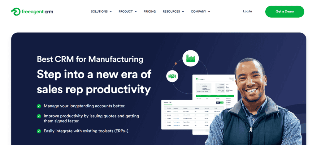 FreeAgent manufacturing CRM