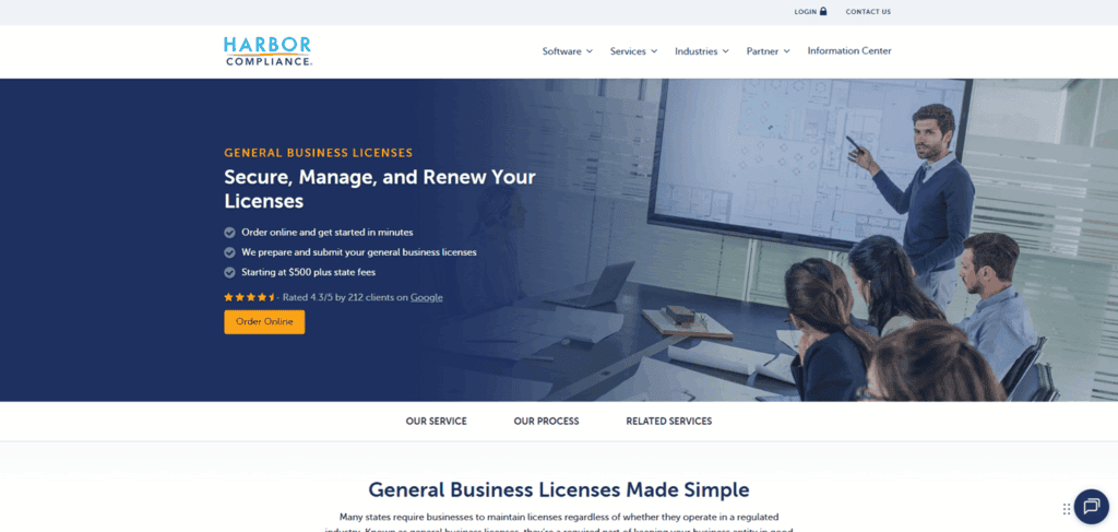 Harbor Compliance business license