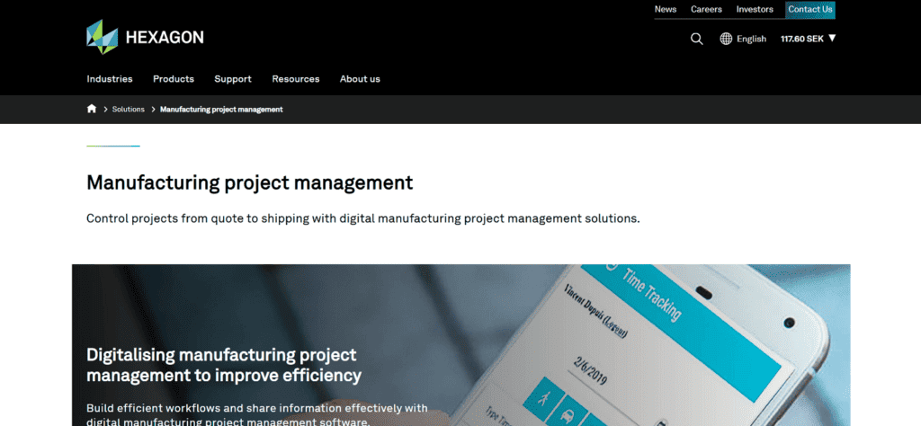 Hexagon manufacturing project management software