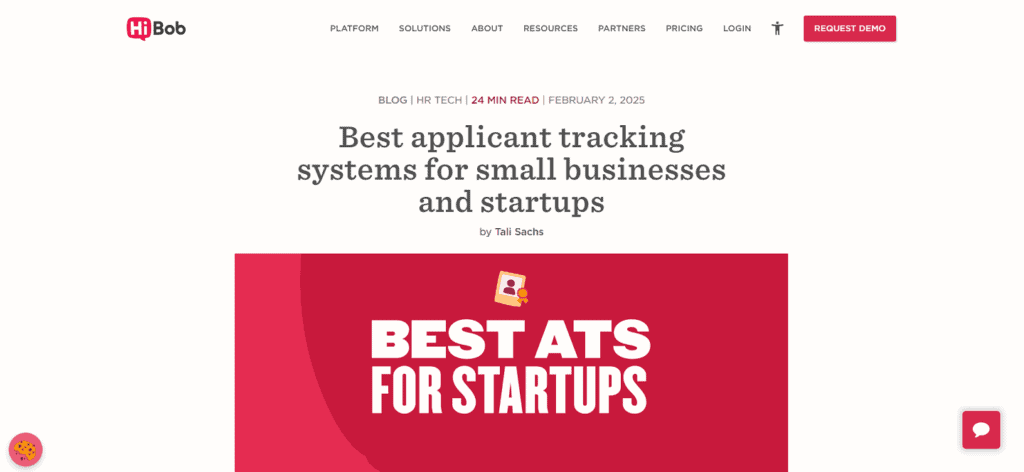 HiBob applicant tracking startups