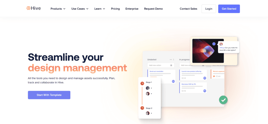 Hive creative agency project management software
