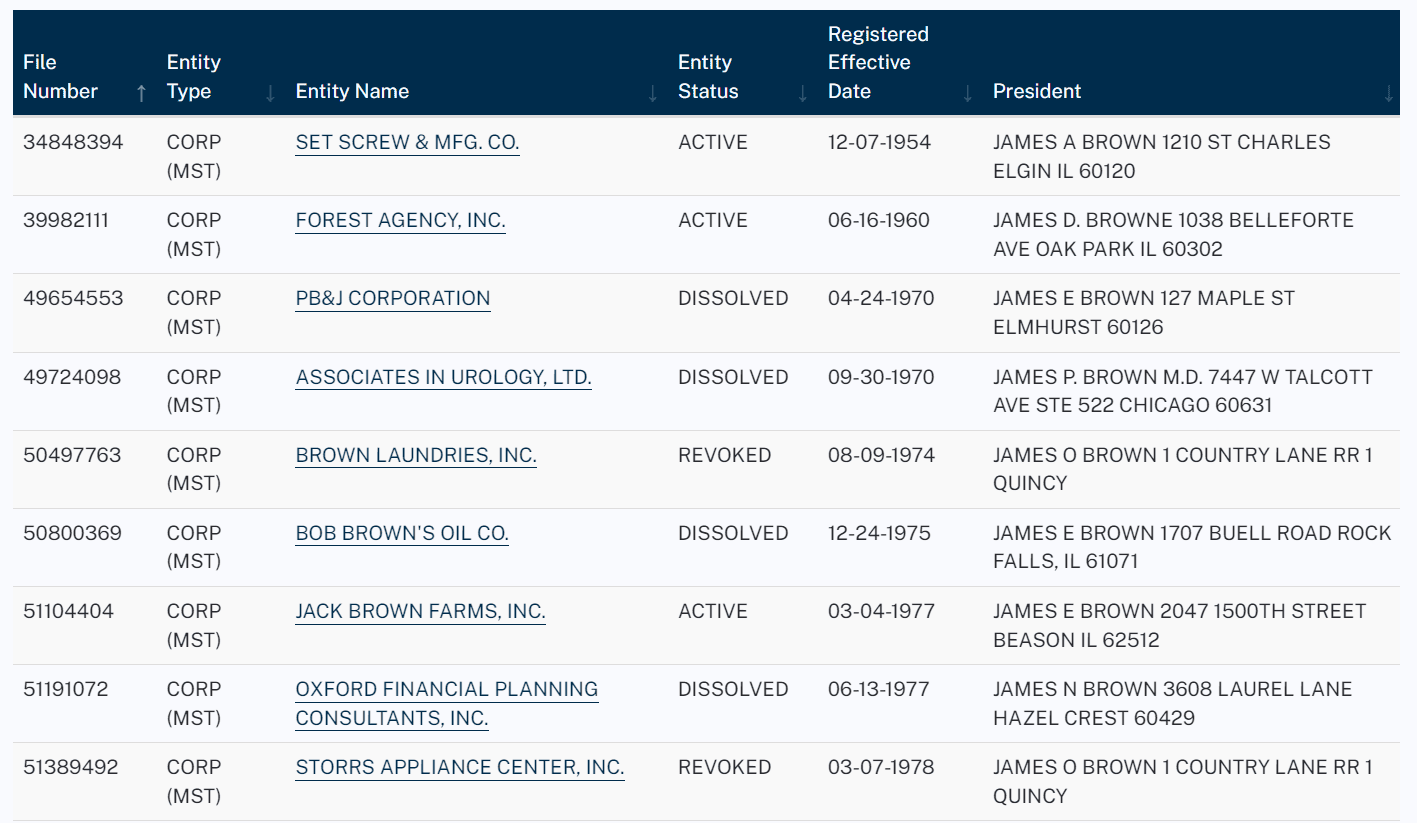 Illinois (IL) Secretary of State (SOS) LLC & Business Search Switch