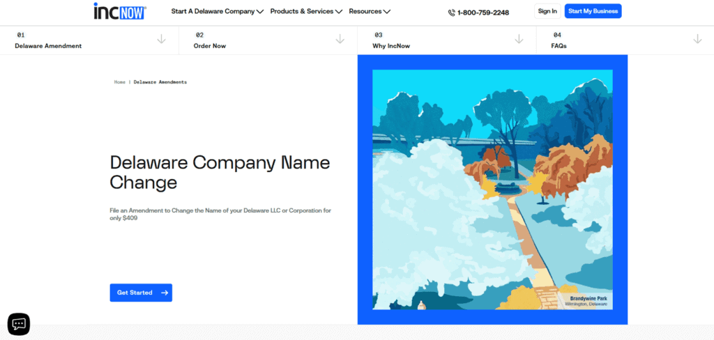 Incnow business amendments