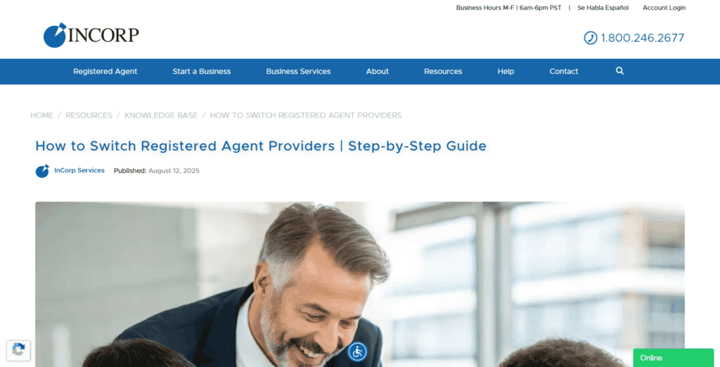 Incorp change registered agent