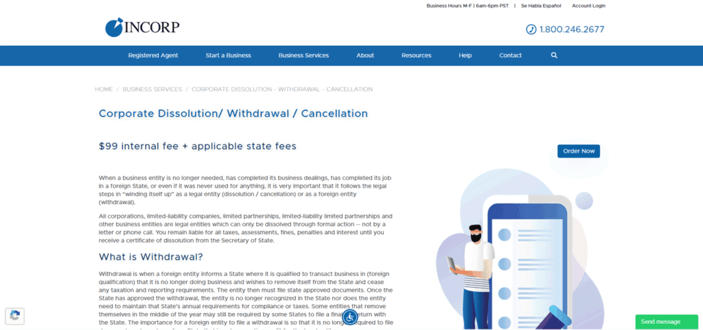 Incorp dissolve LLC