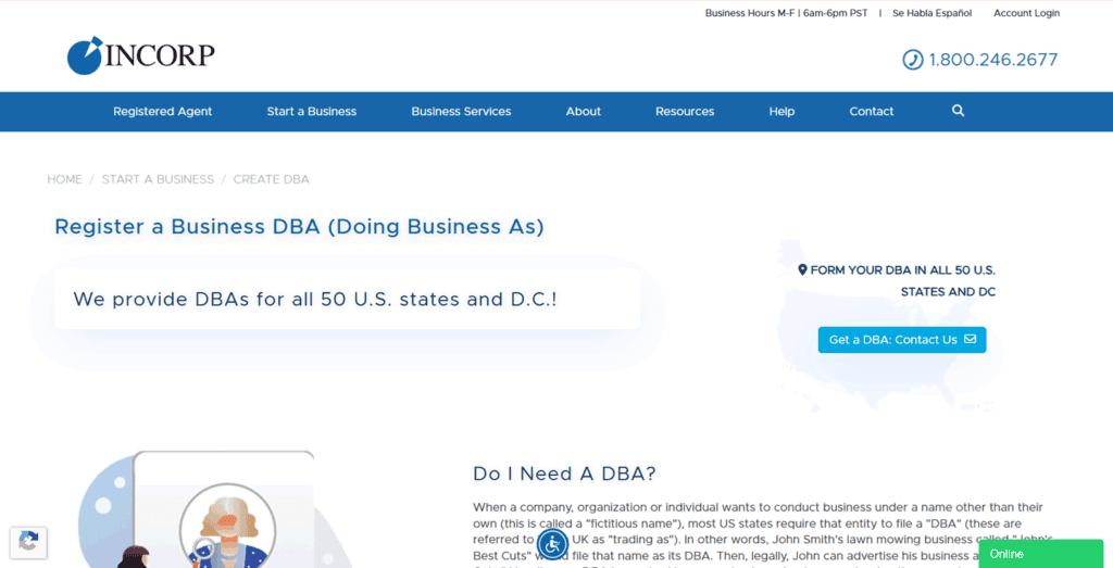 Incorp file DBA