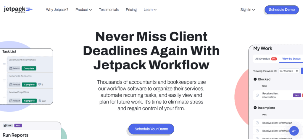 Jetpack Workflow accounting project management software