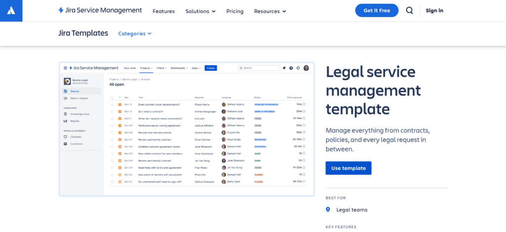 Jira legal project management software