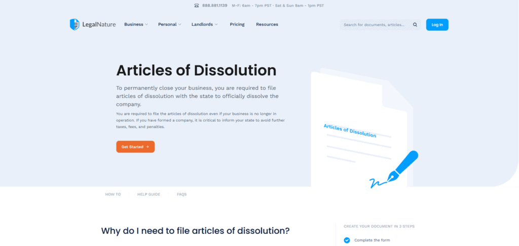 Legal Nature dissolve LLC