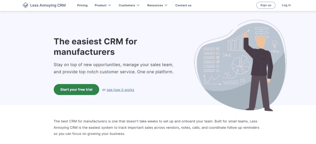 Less Annoying CRM manufacturing CRM