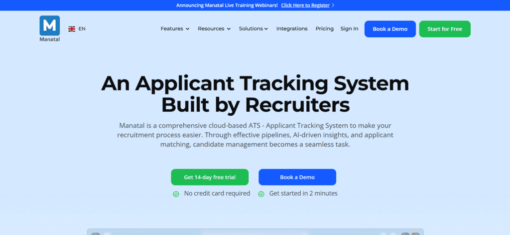 Manatal applicant tracking