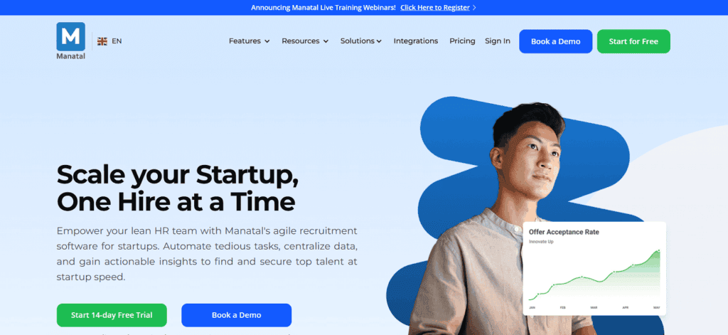 Manatal applicant tracking startups