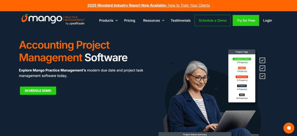 Mango accounting project management software