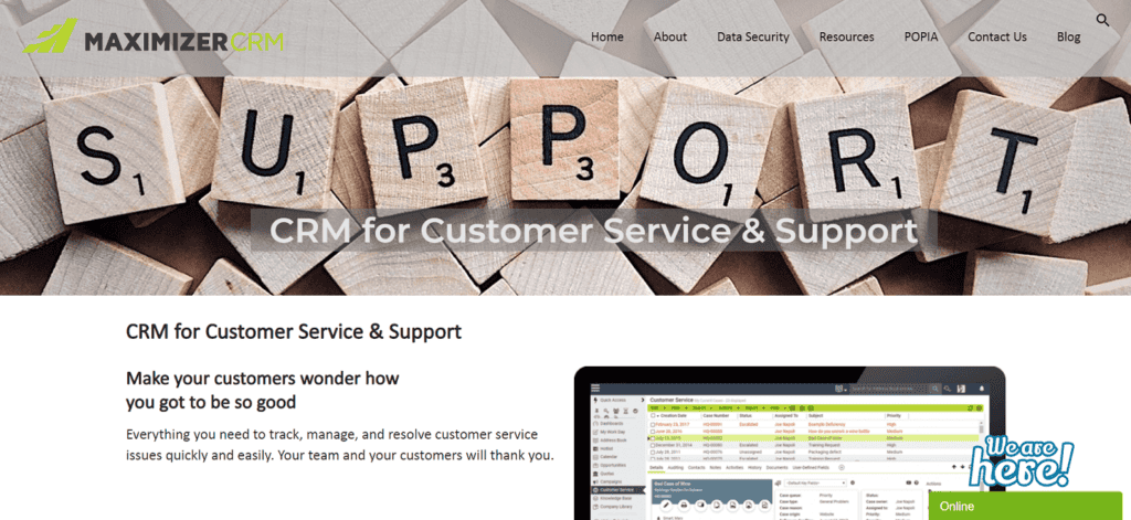 Maximizer customer service CRM