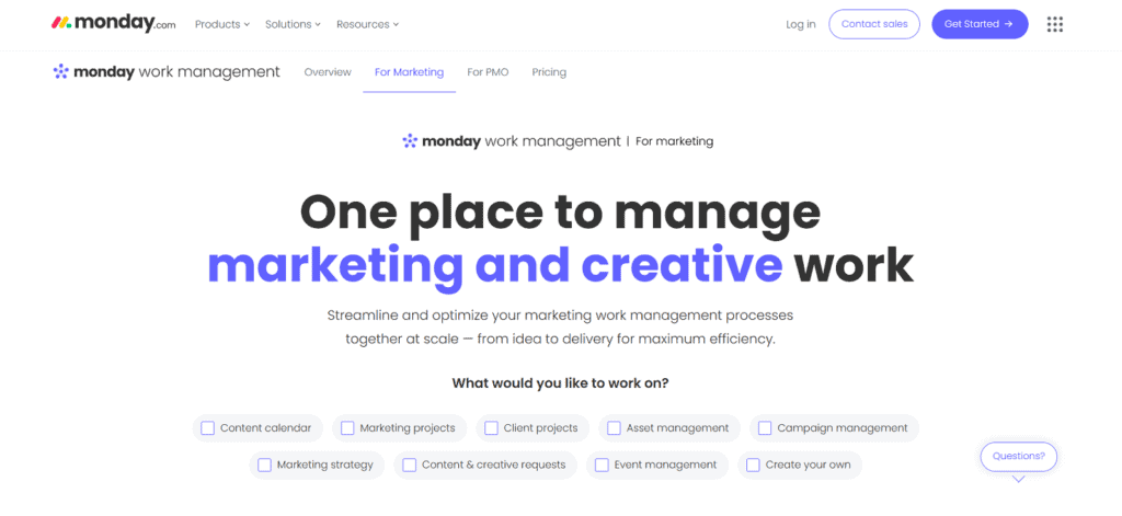 Monday.com creative agency project management software