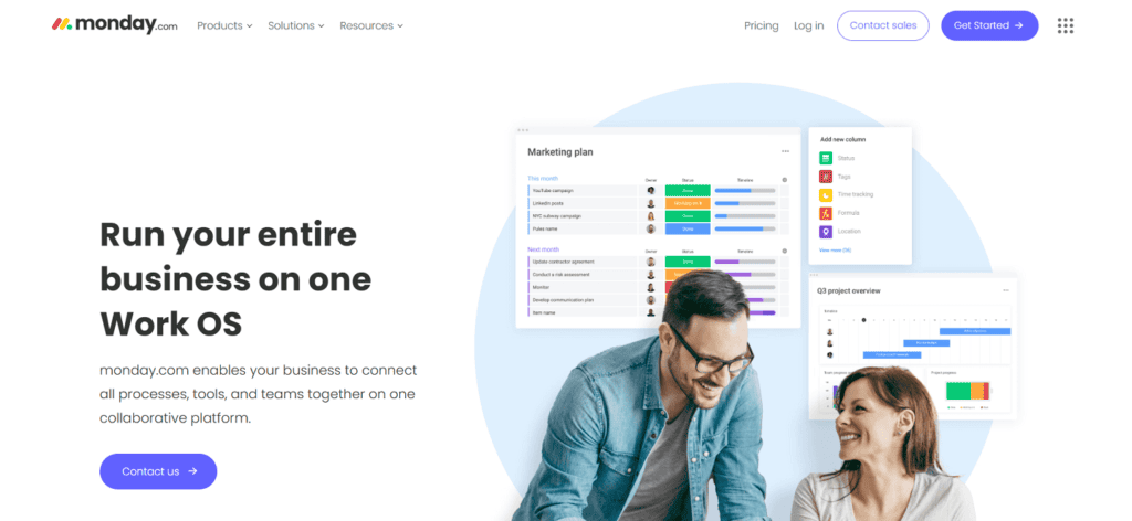 Monday.com small business project management software
